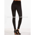 Jambières Skinny Velours Noir OEM / ODM Fabrication En Gros Mode Femmes Vêtements (TA7027L)